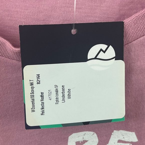 Ouray Essential Short Sleeve Scoop Neck Tee Womens M Palm Beach Pink Nectar NEW - Picture 4 of 6